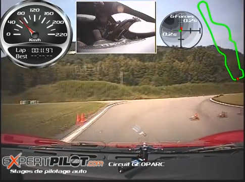 video embarquee circuit geoparc F430